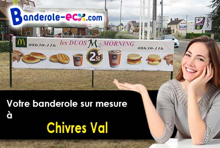 Banderole personnalisée sur mesure à Chivres-Val (Aisne/2880)
