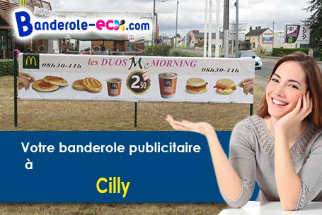 Banderole personnalisée sur mesure à Cilly (Aisne/2250)