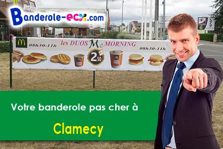 Banderole personnalisée sur mesure à Clamecy (Aisne/2880)