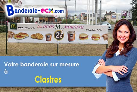 Banderole publicitaire sur mesure à Clastres (Aisne/2440)