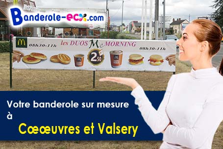 Banderole personnalisée sur mesure à Cuvres-et-Valsery (Aisne/2600)