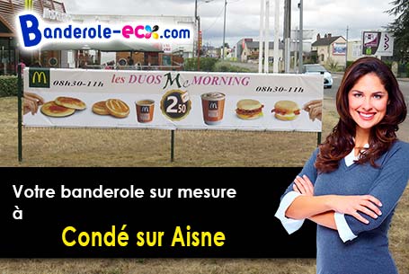 Banderole pas cher sur mesure à Condé-sur-Aisne (Aisne/2370)