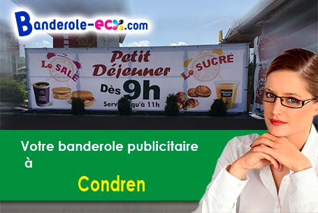 Banderole pas cher sur mesure à Condren (Aisne/2700)