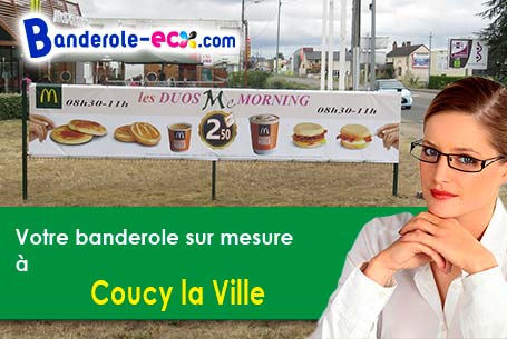 Banderole personnalisée sur mesure à Coucy-la-Ville (Aisne/2380)