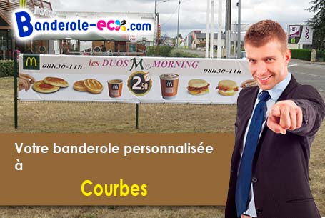 Banderole publicitaire sur mesure à Courbes (Aisne/2800)