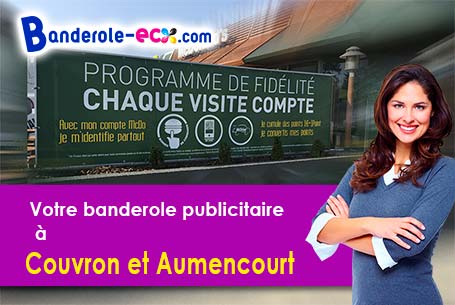 Banderole publicitaire sur mesure à Couvron-et-Aumencourt (Aisne/2270)