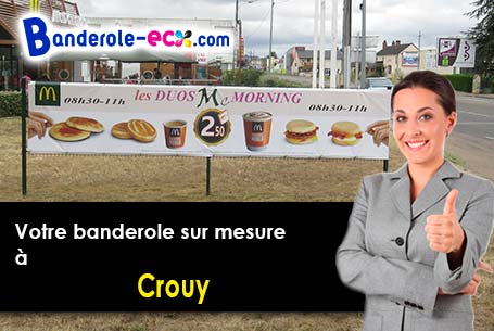 Banderole personnalisée sur mesure à Crouy (Aisne/2880)