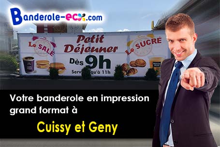 Banderole personnalisée sur mesure à Cuissy-et-Geny (Aisne/2160)