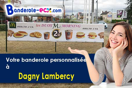 Banderole personnalisée sur mesure à Dagny-Lambercy (Aisne/2140)