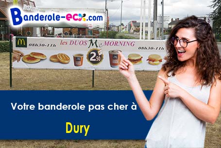 Banderole personnalisée sur mesure à Dury (Aisne/2480)