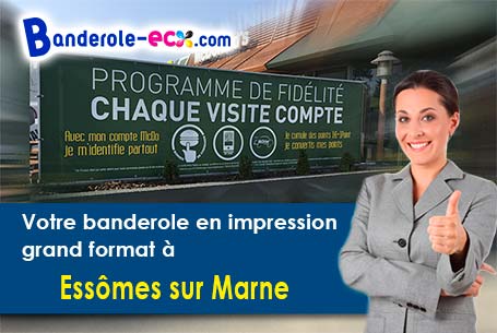 Banderole publicitaire sur mesure à Essômes-sur-Marne (Aisne/2400)