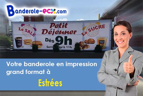 Banderole personnalisée sur mesure à Estrées (Aisne/2420)