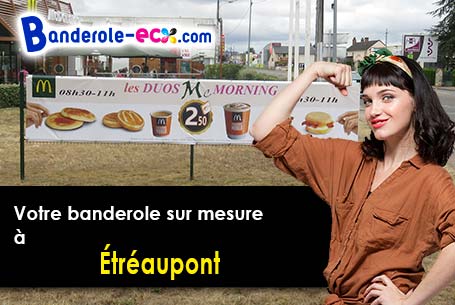 Banderole publicitaire sur mesure à Étréaupont (Aisne/2580)