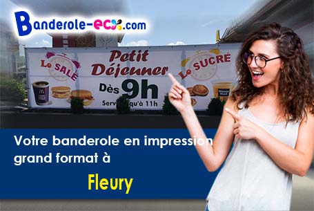 Banderole personnalisée sur mesure à Fleury (Aisne/2600)