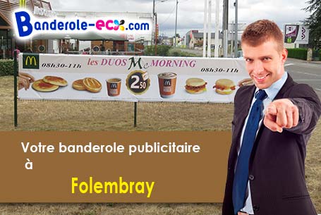 Banderole personnalisée sur mesure à Folembray (Aisne/2670)