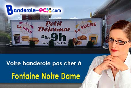 Banderole publicitaire sur mesure à Fontaine-Notre-Dame (Aisne/2110)