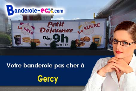 Banderole personnalisée sur mesure à Gercy (Aisne/2140)