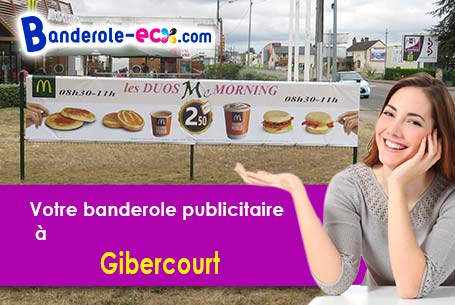 Banderole personnalisée sur mesure à Gibercourt (Aisne/2440)