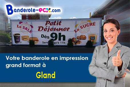 Banderole personnalisée sur mesure à Gland (Aisne/2400)