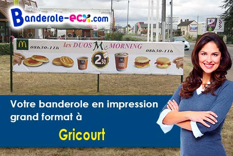 Banderole publicitaire sur mesure à Gricourt (Aisne/2100)