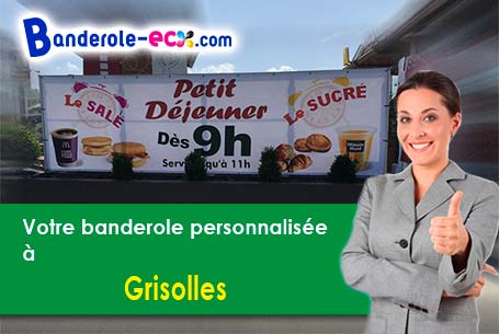 Banderole personnalisée sur mesure à Grisolles (Aisne/2210)