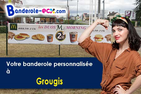 Banderole publicitaire sur mesure à Grougis (Aisne/2110)