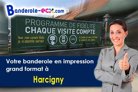 Banderole personnalisée sur mesure à Harcigny (Aisne/2140)