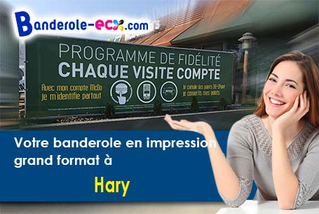 Banderole publicitaire sur mesure à Hary (Aisne/2140)