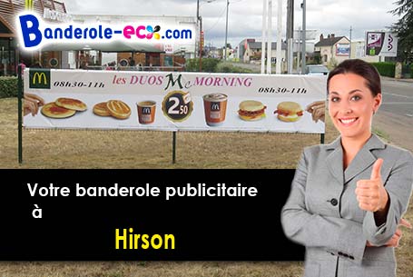 Banderole publicitaire sur mesure à Hirson (Aisne/2500)