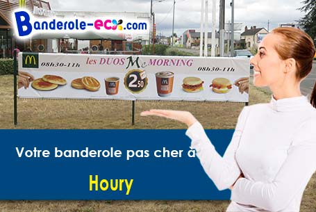 Banderole pas cher sur mesure à Houry (Aisne/2140)