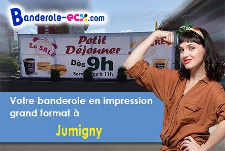 Banderole publicitaire sur mesure à Jumigny (Aisne/2160)