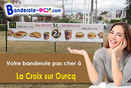 Banderole publicitaire sur mesure à La Croix-sur-Ourcq (Aisne/2210)