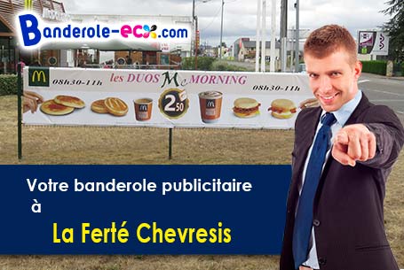 Banderole publicitaire sur mesure à La Ferté-Chevresis (Aisne/2270)
