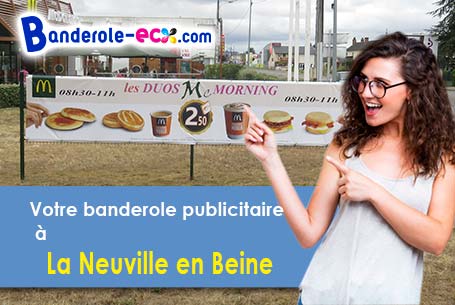 Banderole publicitaire sur mesure à La Neuville-en-Beine (Aisne/2300)