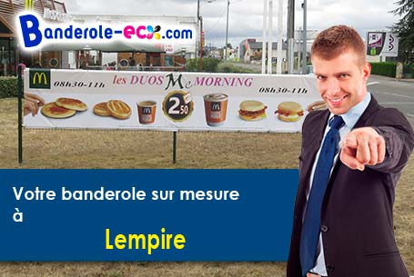 Banderole publicitaire sur mesure à Lempire (Aisne/2420)