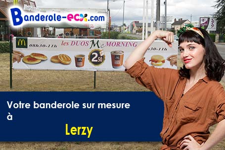 Banderole pas cher sur mesure à Lerzy (Aisne/2260)