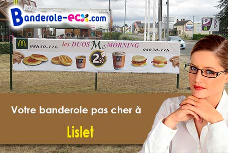 Banderole publicitaire sur mesure à Lislet (Aisne/2340)