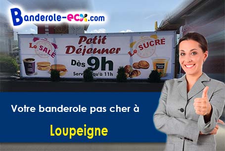 Banderole personnalisée sur mesure à Loupeigne (Aisne/2130)