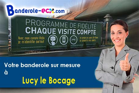 Banderole publicitaire sur mesure à Lucy-le-Bocage (Aisne/2400)
