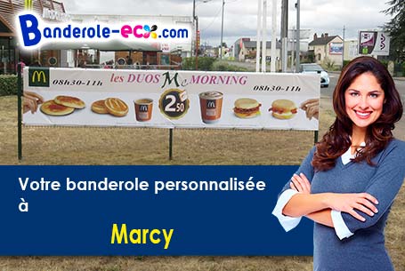 Banderole pas cher sur mesure à Marcy (Aisne/2720)