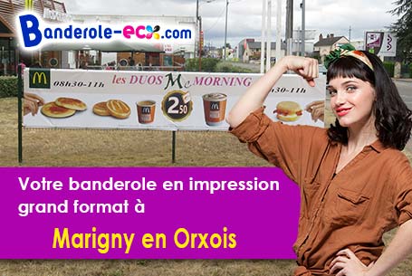 Banderole personnalisée sur mesure à Marigny-en-Orxois (Aisne/2810)