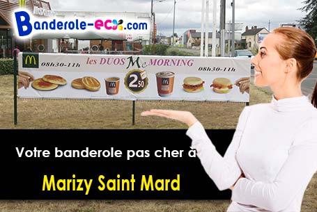 Banderole personnalisée sur mesure à Marizy-Saint-Mard (Aisne/2470)