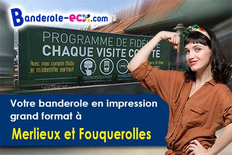 Banderole publicitaire sur mesure à Merlieux-et-Fouquerolles (Aisne/2000)