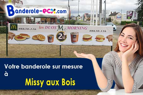 Banderole publicitaire sur mesure à Missy-aux-Bois (Aisne/2200)