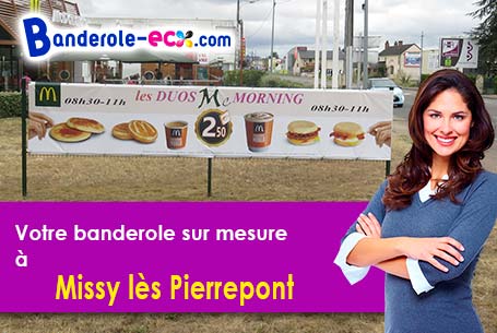 Banderole publicitaire sur mesure à Missy-lès-Pierrepont (Aisne/2350)