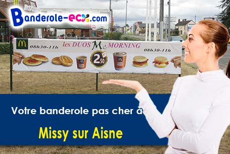 Banderole publicitaire sur mesure à Missy-sur-Aisne (Aisne/2880)