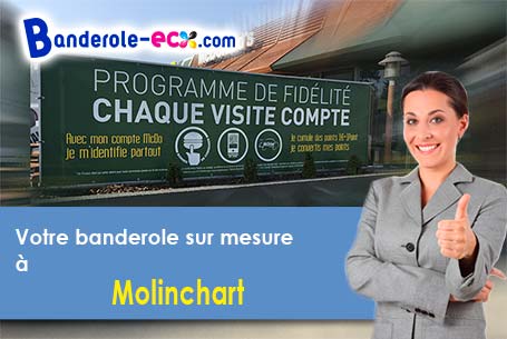 Banderole publicitaire sur mesure à Molinchart (Aisne/2000)