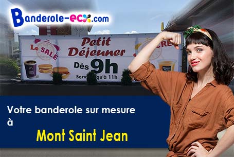 Banderole personnalisée sur mesure à Mont-Saint-Jean (Aisne/2360)