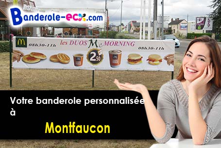 Banderole pas cher sur mesure à Montfaucon (Aisne/2540)