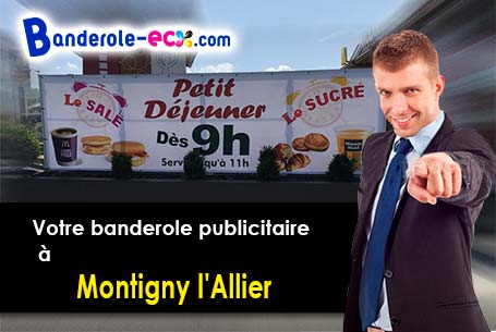 Banderole publicitaire sur mesure à Montigny-l'Allier (Aisne/2810)